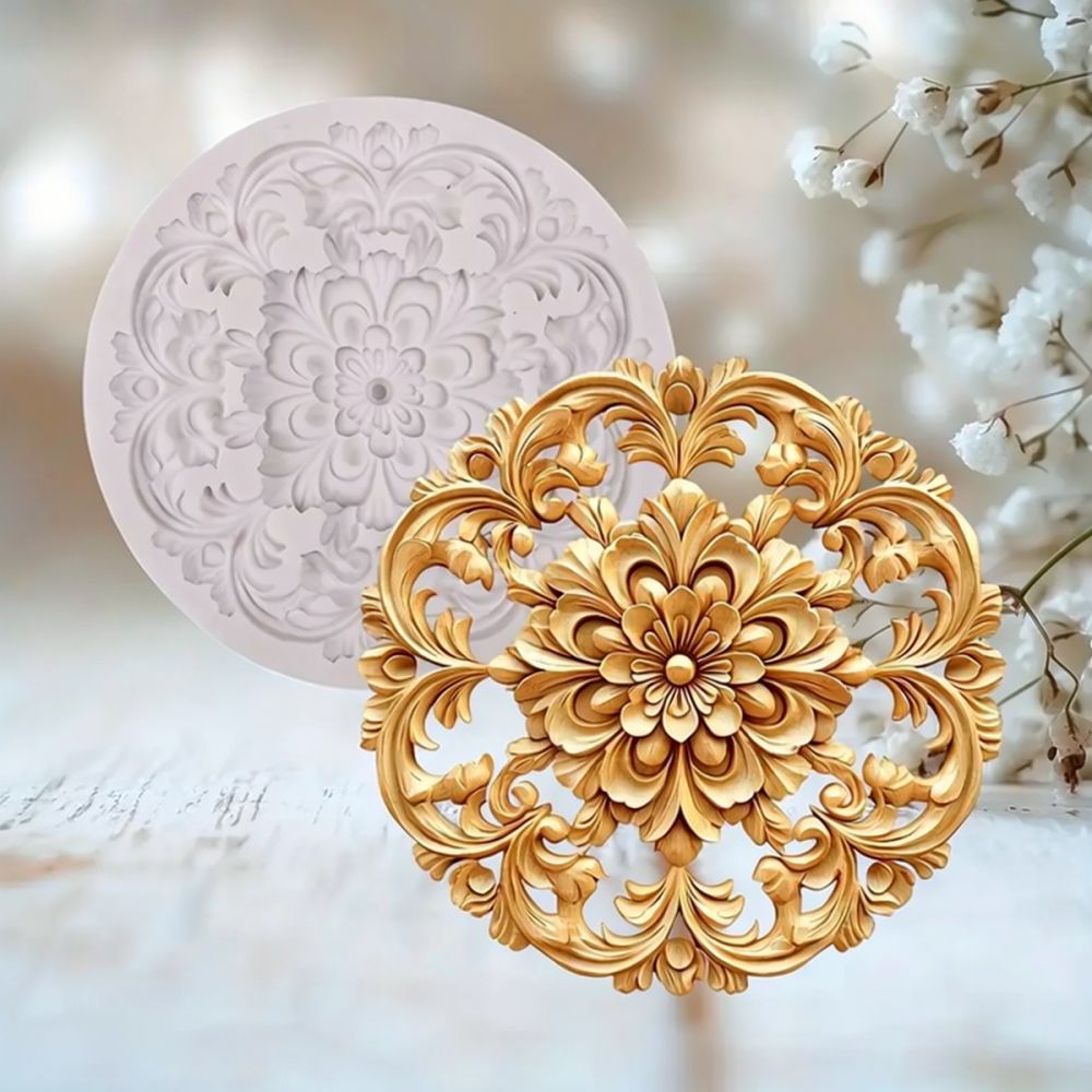 Round Floral Silicone Mold For - Silicone Epoxy Resin Molds Set ulasan dan harga