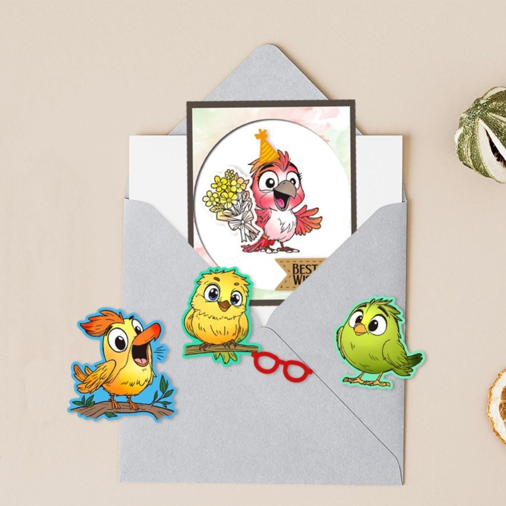 Funny Bird Clear Stamps for Sc - Clear Silicone Stamps For Card Making ulasan dan harga