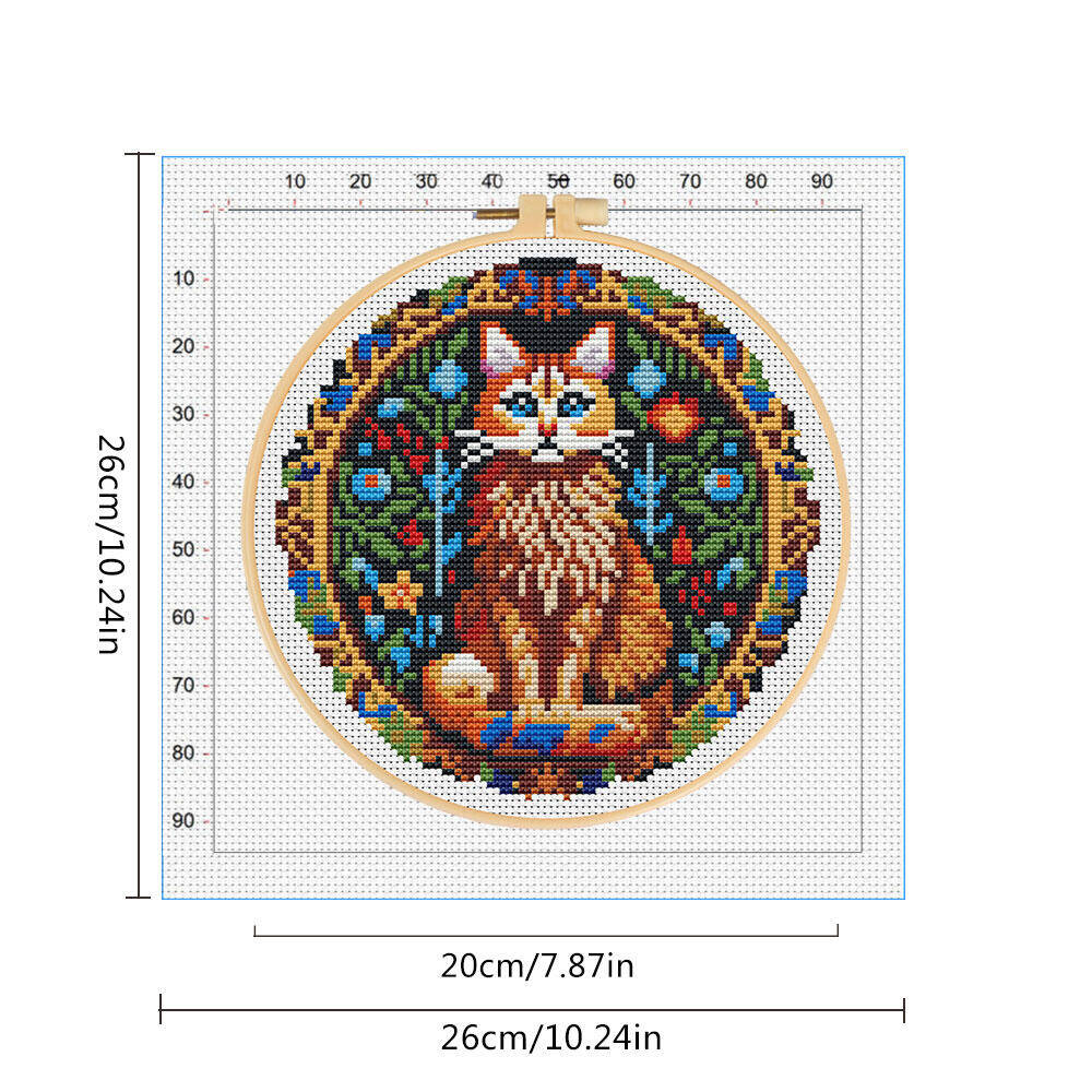 DIY Cross Stitch Cat Animal 11 - Cotton Embroidery Thread Skeins ulasan dan harga