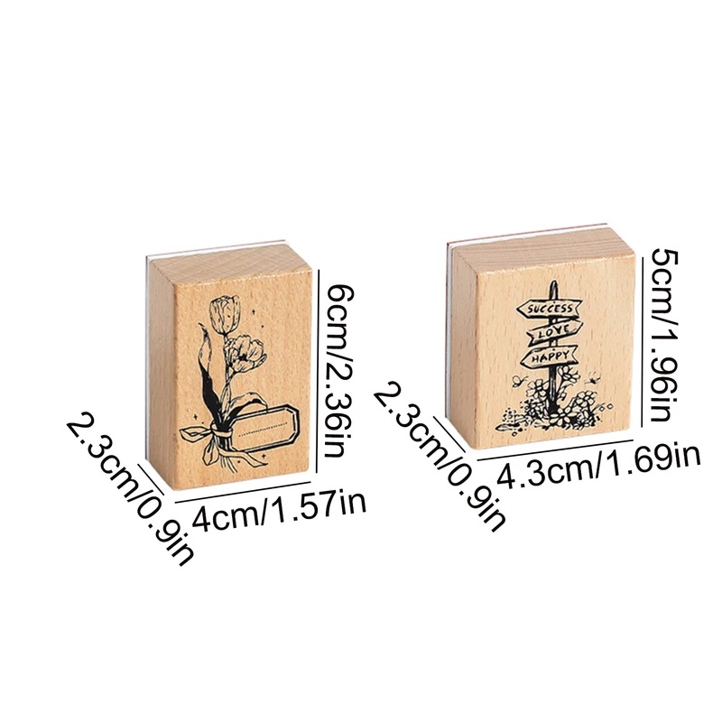 Vintage Wooden Rubber Stamps,  - Scrapbooking ulasan dan harga
