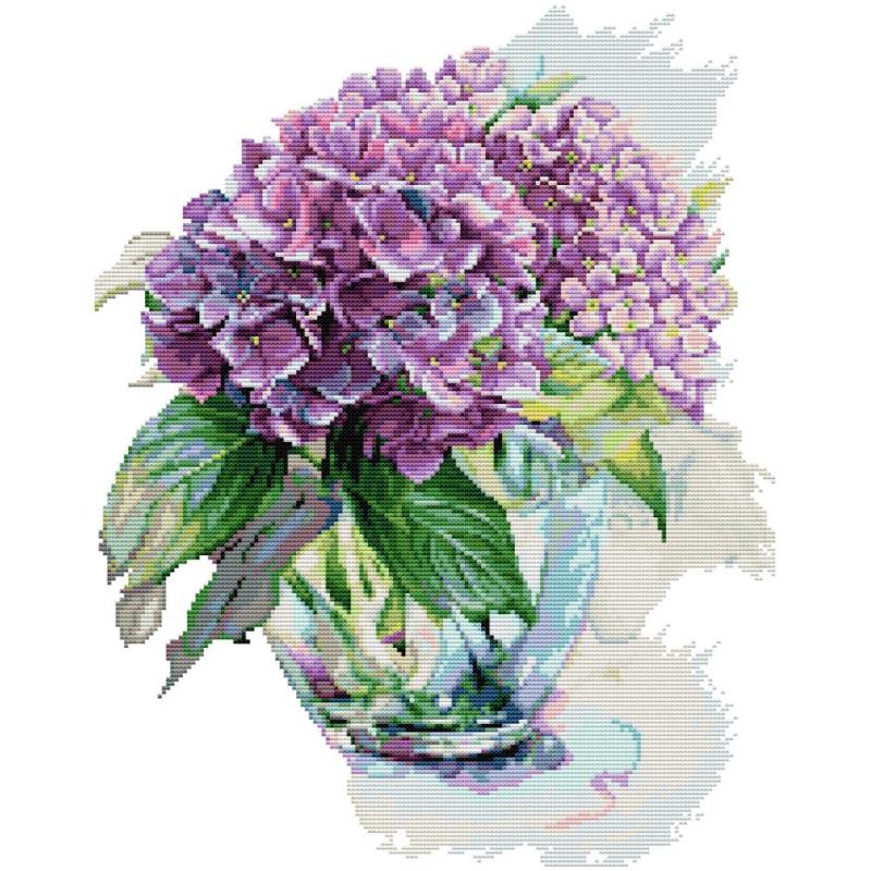 Hydrangea Flower Cross Stitch  - Cotton Embroidery Thread Skeins ulasan dan harga